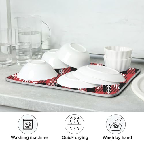 Tapis de séchage de Noël absorbant pour protéger votre plan de travail - 8