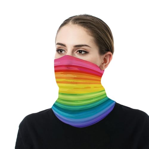 Máscara facial con estampado de arcoíris para frío, gorro de cuello impermeable y antiviento para hombre y mujer, banda elástica para motocicleta, ciclismo, esquí y actividades al aire libre miniatura 7