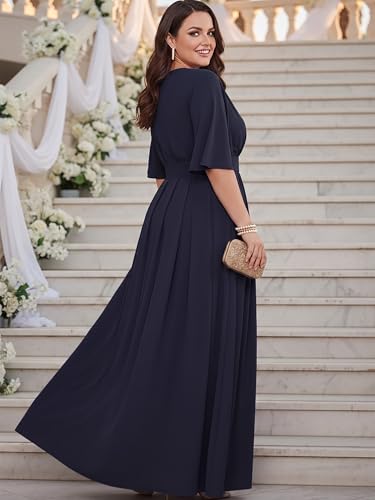 Image of KOH KOH Womens Long Pleated Flowy Modest Evening Wedding Guest Maxi Dress