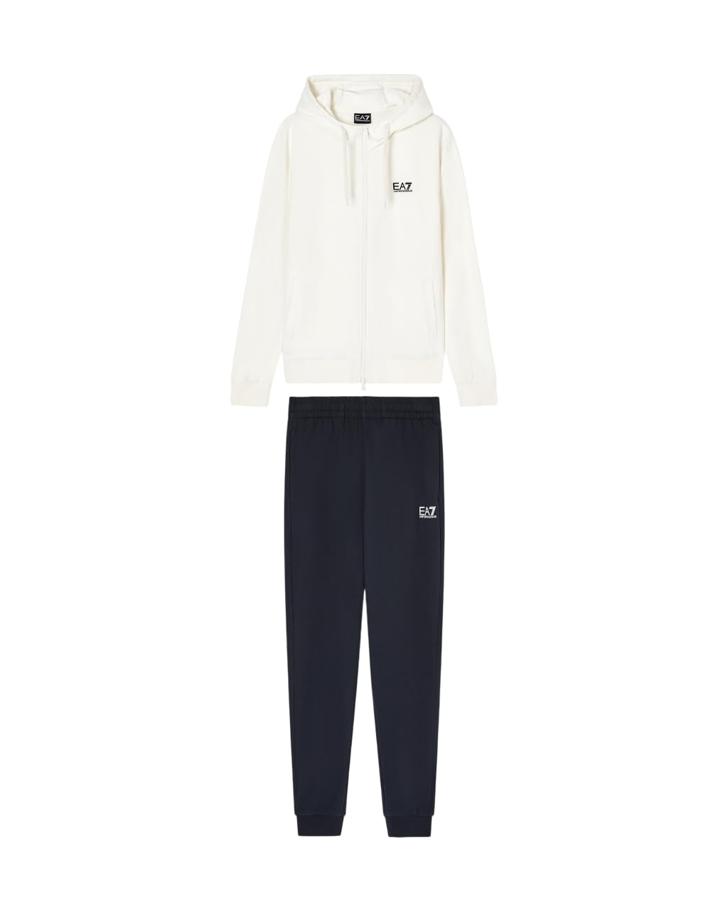 Emporio Armani EA7 Tuta Estiva da Uomo Core Identity in Cotone Garzato, 8NPV63