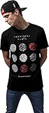 País de origen: Bangladesh MERCHCODE Twenty One Pilots Blurryface - Camiseta para Hombre con Estampado de Portada de álbum, Niños, Camiseta, MT426, Negro, Large