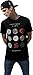 MERCHCODE Jungen Twenty One Pilots Pattern Circles Tee T shirt, Schwarz, L EU
