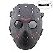 Máscara de Jason de Haoyk CS Games, máscara de malla, metal y cobre con protección completa de la cara, para Halloween, fiestas de disfraces, negro