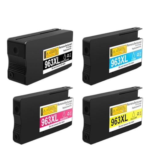 Cartouche d'encre 963XL compatible pour imprimantes OfficeJet Pro 9010 9012 9020 Pack de 4