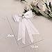 Fashion Ribbon Bow Tie Brooch Pins for Women Girls Crystal Lace Uniform Pre-Tied Necktie Bowknot Corsage Brooches Party Ceremony Accessories Christmas Birthday Elegant Accessory (White)