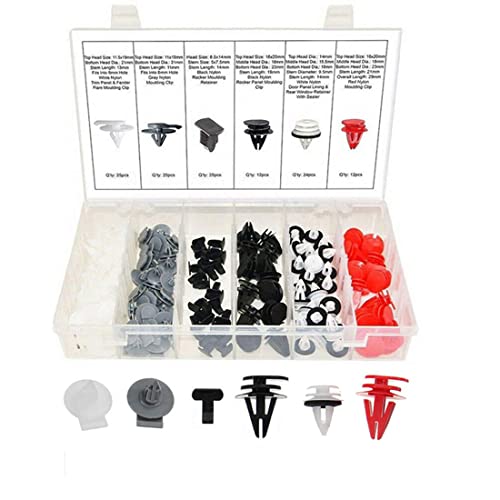 123ピースHE78ホイールアーチトリムクリップサイドドアクリップトリムパネルクリップフェンダーモールディングクリップ、BMWミニクーパーR53 R52 R50 R56用単層プラスチックボックス