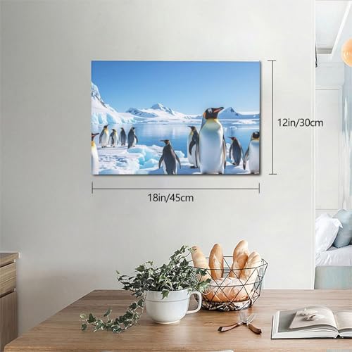 Impression sur toile pingouin antarctique tableau moderne de luxe - 6