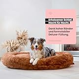 Wahre Tierliebe Orthopädisches Hundebett Deluxe für Kleine bis Große Hunde - Made in Germany - Waschbar & Formstabil - Flauschiges Hundekörbchen mit Hohem Rand für Sicherheit & Geborgenheit