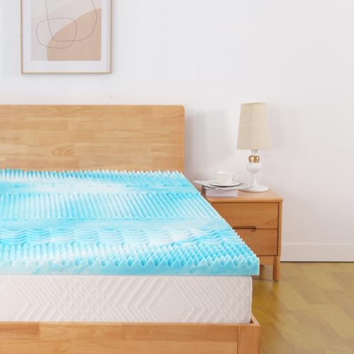 EGO Home Matratzen Topper 180x200 cm H2 – 5 cm Höhe Günstige Matratzenauflage Topper aus Gel-Schaumstoff, ideal für Gäste, Boxspringbett,...