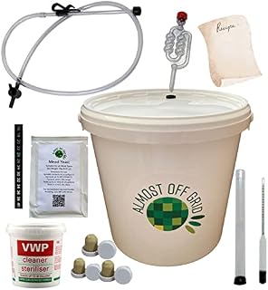 Almost Off Grid Deluxe Traditional Mead Honey Wine Making Complete Starter Kit - Makes 6 Bottles 4.5L - Homebrew Meadmaking Beginners Set