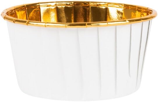 Brown/Gold Small Tulip Baking Cups - Grease Resistant Cupcake & Muffin Liners, Case Pack of 360 - For Baking, Parties & Catering