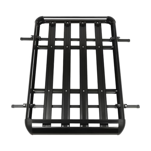 Barras de techo universales para coche, 140 cm, ajustable, para equipaje, portaequipaje, portaequipajes, carga de 150 kg, negro, ancho ajustable, montable, para esquiadores y campistas