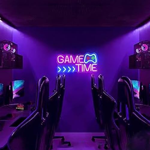 Image of LED Game Sign Game Zone Neon Signs Gaming Room Wall Art Decor Man Cave Lights Signs Gamer Home Bedroom Decoration USB Powered Brightness Adjustable
