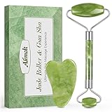 rodillo jade facial mexico 【Tool Herramienta Gua Sha de Función Múltiple】 Las piedras de masaje Jade (gua sha board) son ideales para el masaje del cuerpo, cuello, hombros, espalda, cintura, cuero cabelludo y piernas. Masajee todas las partes del cuerpo con aceites o cremas esenciales para mejorar la circulación sanguínea, reducir el edema y eliminar toxinas. El rodillo de jade es fácil de limpiar y solo necesita limpiarse con agua y jabón.