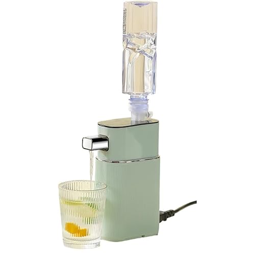 VEKAZペットボトルも入る,飲料水用の卓上ケトル,ペットボトル型の瞬間湯沸かし器,電気ケトル,5段階温度調節,ミニ シンプルで便利なテーブル,家庭用,キッチン オフィス用,旅行に最適 (グリーン)