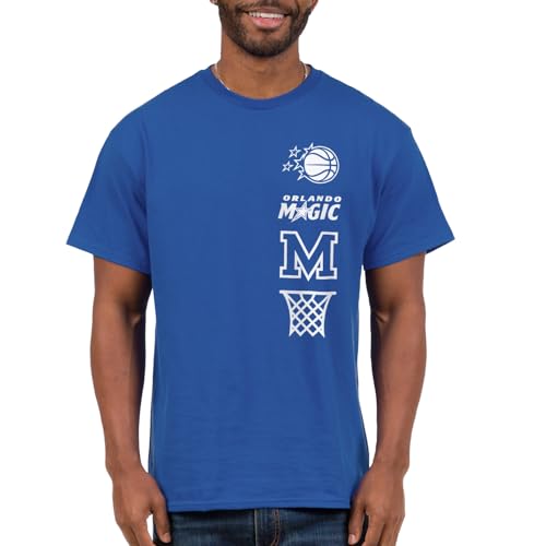 Junk Food Orlando Magic NBA Stacked Logo - Officially Licensed Adult Short Sleeve T-Shirt