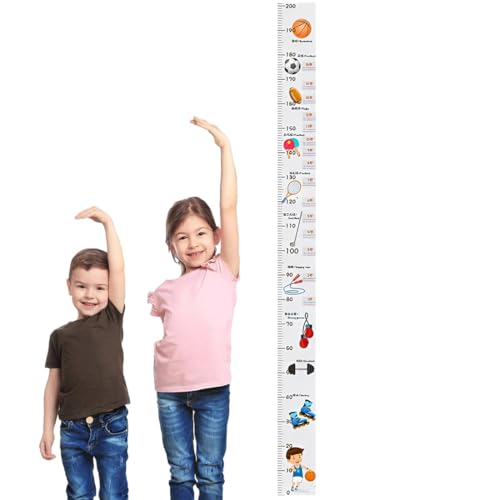IEBTAWN 1 Pièce Toise Murale Enfant Stickers Muraux: Sticker Mural Auto-Adhésif Autocollant Mural De Croissance Mesure De La Hauteur Pour Chambre D'Enfant Chambre...
