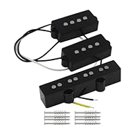 Item:Open Style PB Neck & PB Bridge & JB Bridge Pickup Set for 4 string bass or similar bass guitar pickup replacement. Color:Black. Alnico V magnets give these pickups authentic tone and sound.medium output,rich in harmonics,these pickups will give ...