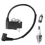 1145 400 4711 Ignition Coil with Spark Plug for Stihl MS201 MS201T MS201C MS201 2-Mix MS201TC Chainsaw Replace 1145 400 1303 0000 400 7011 CMR6H