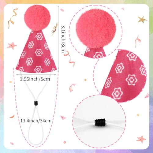 image for Hooqict 10 PCS Mini Small Party Hats for Stuffed Animals Colorful Mini