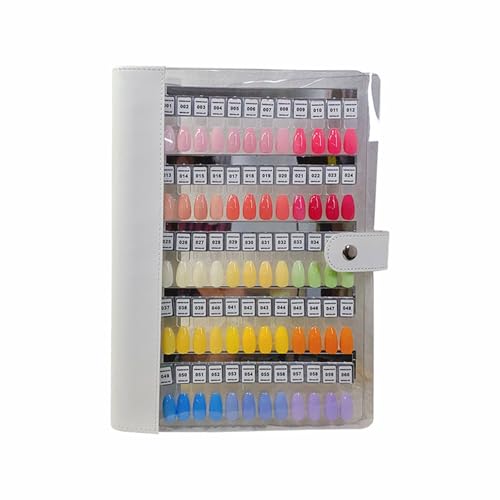 Magnétique Nail Swatchs Livre, 120 Nail Color Display Book, Aimant professionnel Ongles amovibles Échantillon Affichage Organisateur, Nails Salon Design...