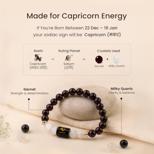 Image of Astrotalk Zodiac Crystal Bracelet | Balances Energy & Enhances Positivity | Certified Healing Crystals with Certificate | Astrology Bracelet for Man & Woman | Gift for Man & Woman