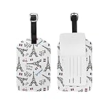 Größe: 12,5 x 7 cm. Jeansame Kofferanhänger Kofferanhänger Reisegepäckanhänger Vintage Paris Eiffelturm Tea Time multi two luggage tags