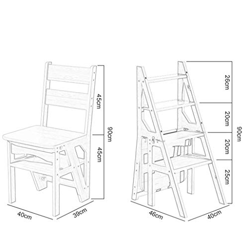 Escabeau pliant DASHADAO 4 marches pour simplifier le rangement maison - 4