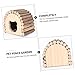 LIOOBO Handmade Wooden Fence Toy for Guinea Pigs Rats Chinchillas Chewing Foraging Pet Toy