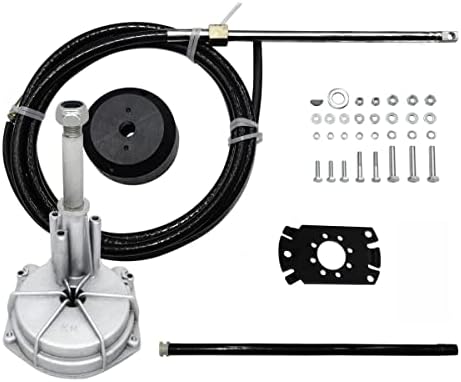 Boat Steering Cable 14' Outboard Rotary Steering Kit 14 Feet Boat Rotary Steering Kit for Boats