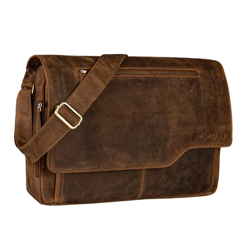 Sac messager homme cuir marron 15,6 pouces STILORD Marvin grand sac de bureau vintage