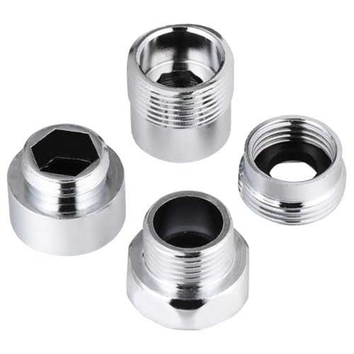 DIYEAH Raccordi Per Giunti Idraulici in Rame Ispessito 4 Pezzi Connettori Per Acqua Filettatura Interna Ed Esterna Per Collegamento Tubi e Rubinetti, Durevoli e Portatili Per Impianti Idrici Domestici