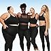 SINOPHANT Plus Size Leggings with Pockets for Women, Women's High Waisted Stretchy XXL-4XL Leggings for Gym Workout Black XXL
