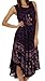 Sakkas B900 Moon and Stars Batik Caftan Tank Dress/Cover Up - Eggplant - One Size