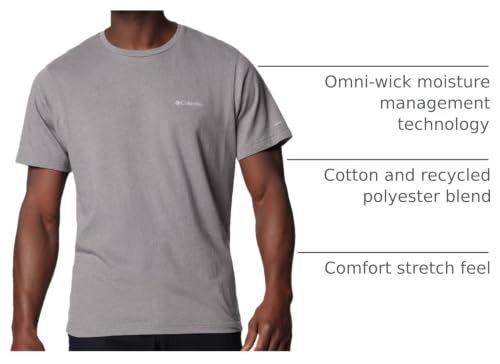 Columbia Mens Thistletown Hills Short Sleeve T-Shirt, City Grey Heather, Large by Columbia - Image 4