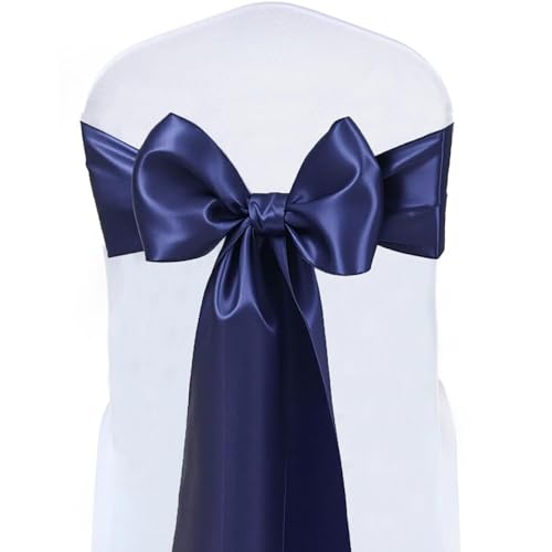 Wedding Satin Table Runners 10 Pack Universal Polyester Table Runner for Party Birthday Anniversary Retirement Engagement Banquets Graduation Bridal Shower Outdoor Events Decor (Navy Blue, 10 pcs) by JKDMJF - Used condition - Image 6