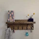 Coat Rack with Shelf (Choose your Length) Towel RackEntryway Organizer Wall Mounted