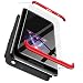 Produktbild BIZHIKE Hülle für Huawei Honor 8X 360 Grad Schutzhülle PC Hartschale Anti-Schock HandyHülle +Gehärteter Glasfilm-Rot Schwarz