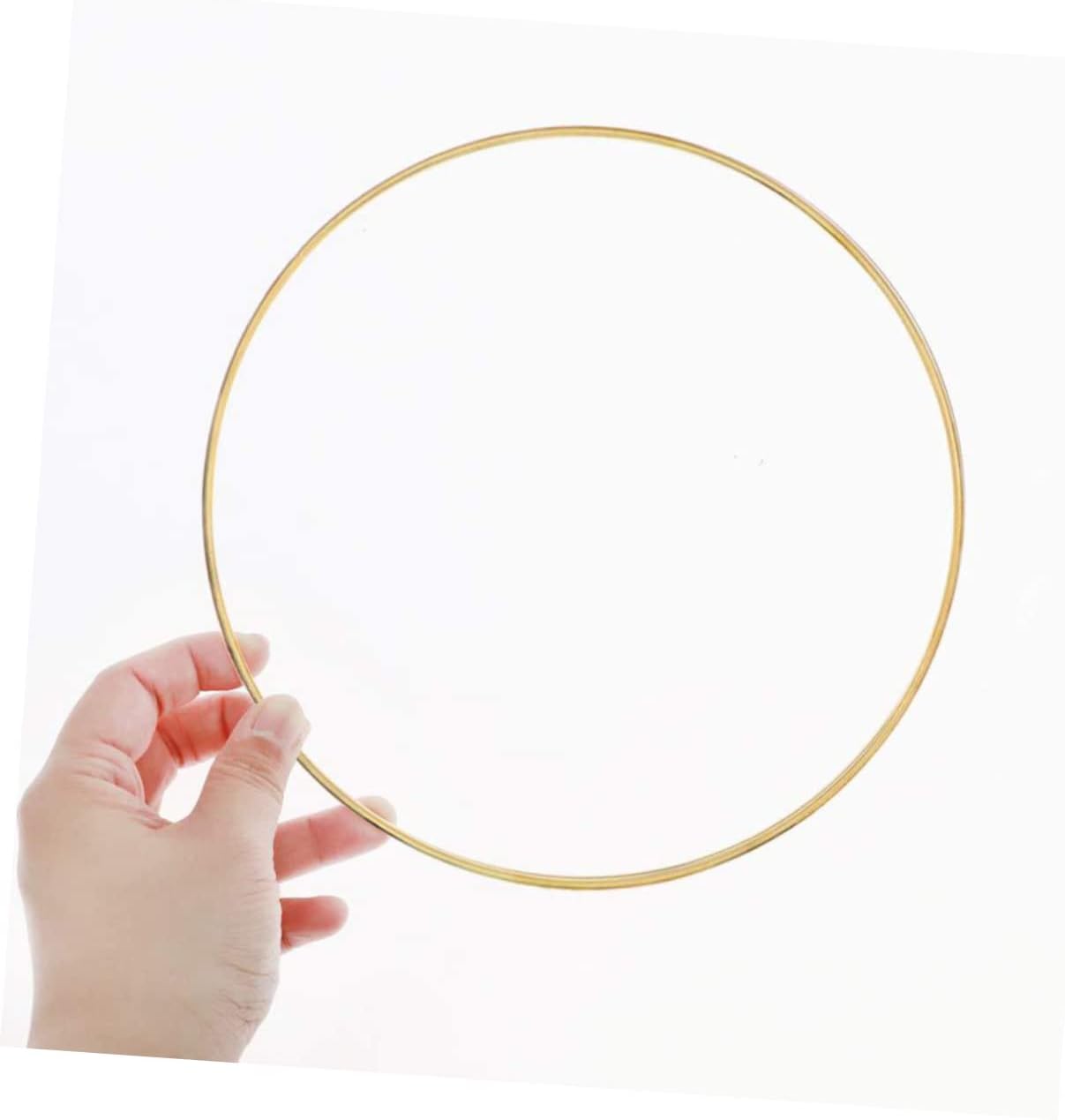Zerodeko 5pcs Iron Dream Catcher Craft Circle Multi-Purpose DIY Ring for Wedding Wreath and Home Decor