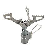 Lixada Pocket Camping Stove Mini Folding Backpacking Gas Stoves 25g Ultralight Portable Titanium Alloy Outdoor Cooking Butane Gas Burner 2700W