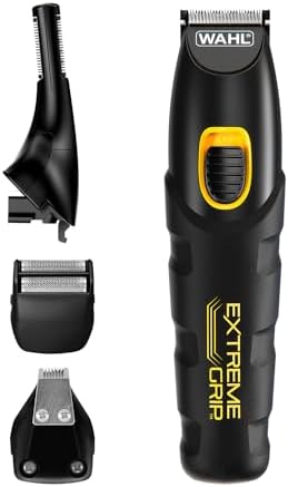 Wahl extreme grip advanced multigroomer, 240 minut pracy, przycinanie włosów w nosie, przycinanie zarostu, pielęgnacja i strzyżenie ciała dla mężczyzn, wymienne głowice z możliwością mycia