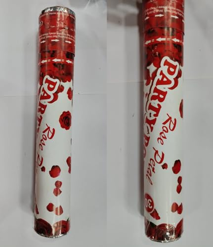 Image of Crave Party Poppers | Rose Confetti Poppers for Birthdays, Bachelor, Anniversary & Themes (12 Pack, 30cm)