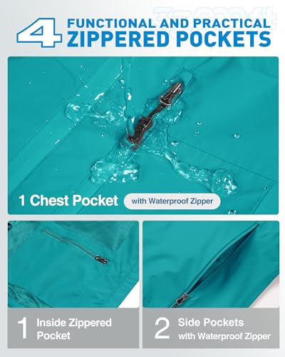 Image of 33,000ft Packable Rain Jacket for Women Waterproof Raincoats with Hood