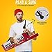 QShark Portable Piano Keyboard 37 keys, Electronic Karaoke Keytar Toys w/Microphone & Carry Strap, 4 Tones, 4 Rhythms, 10 Demo Songs, Rechargeable, Guitar Birthday Gifts for Boys Girls Kid Age 3+, Red