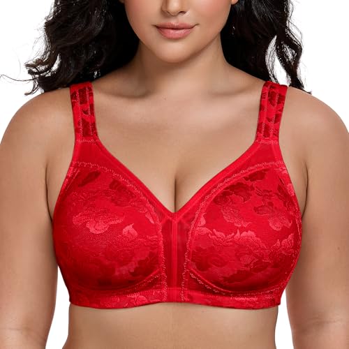 Image of Wingslove Women's Minimizer Bras Full Coverage Wirefree Comfort Plus Size Bra Large Bust Non Padded