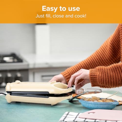 Drew&Cole 5 Minute CleverChef 700W Cream - Non-Stick Multicooker - Great for Steaks, Omelettes, Toasties, Pizzas & Dessert Maker - Free Recipe App - Quick Meals - Cool-Touch Handle & Auto Temp Sensor - Image 3