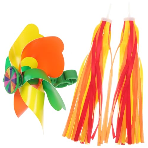 Toyvian 1 Set Bike Streamers Tassel Ribbons Accessories for Scooters Fun Bike Decor for Tricycles Handlebars Unique Present Idea