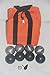BuyBocceBalls Listing - 73mm Metal Bocce/Petanque Set with 4 Black and 4 Grind Sand Balls and Heavy Duty Orange Nylon Bag - Single