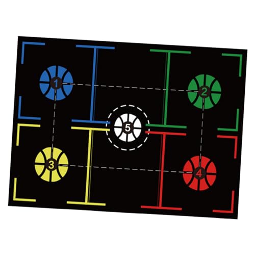 Aymzbd Basketball Training Mat Basketball Footstep Training Mat Basketball Dribble Trainer Basketball Footwork Mat for Kids Adults, Style D 94cmx67cm