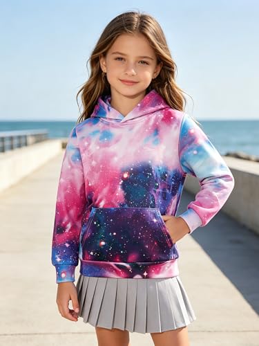Image of uideazone Teen Girl Sweatshirt Hoody Hoodies Hooded Pullover with Pockets 4-14 Years